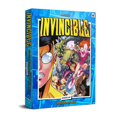 Invincible Starter Set box med färgstark superhjälteillustration.