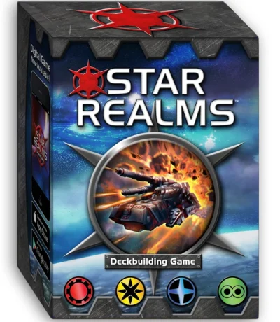 Star Realms Core Game spelbox med rymdtema och skepp i strid.