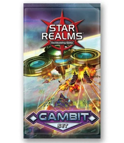 Star Realms: Gambit Set spelbox med rymdstrid och futuristisk station.