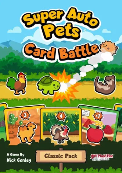 Super Auto Pets Card Battle Classic Pack spelbox med djur och kort.