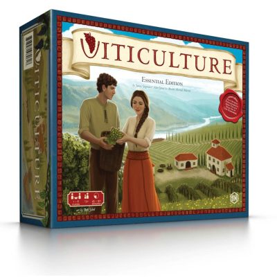 Viticulture Essential Edition spelbox med illustrerat vingårdsmotiv.