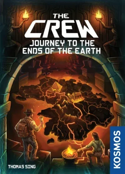 The Crew: Journey to the Ends of the Earth spelbox med två äventyrare vid en glödande karta.