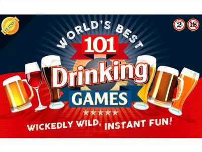 World’s Best 101 Drinking Games spelbox med färgglad design och drinkillustrationer.