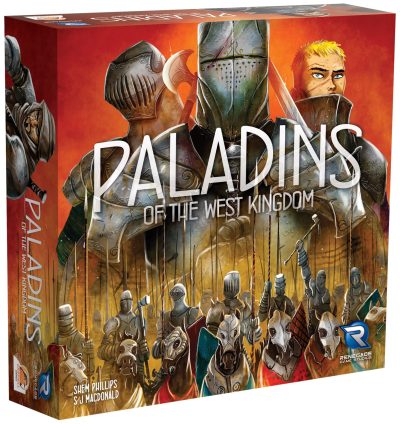 Paladins of the West Kingdom spelbox med riddare i formation.